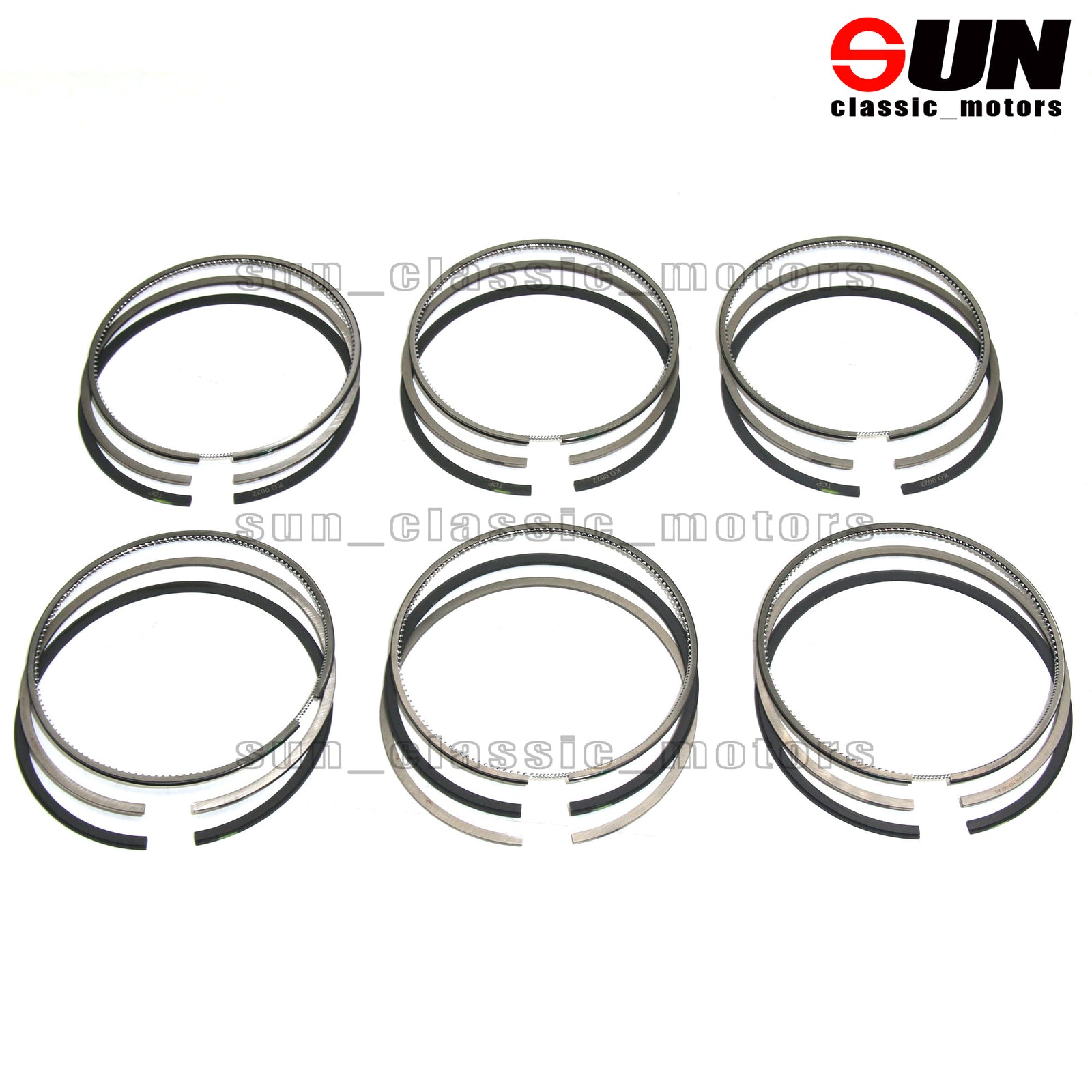 6-Piece Piston Ring Set, OE STD, Suitable for Audi A4, A6, A7, for A8 2.8, 3.2 FSI, BDX, AUK, BKH-