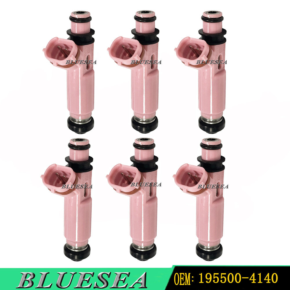 6PC Set NEW Fuel Injectors 195500-4140 for Mitsubishi Pajero Sport 6G72 3.0L V6
