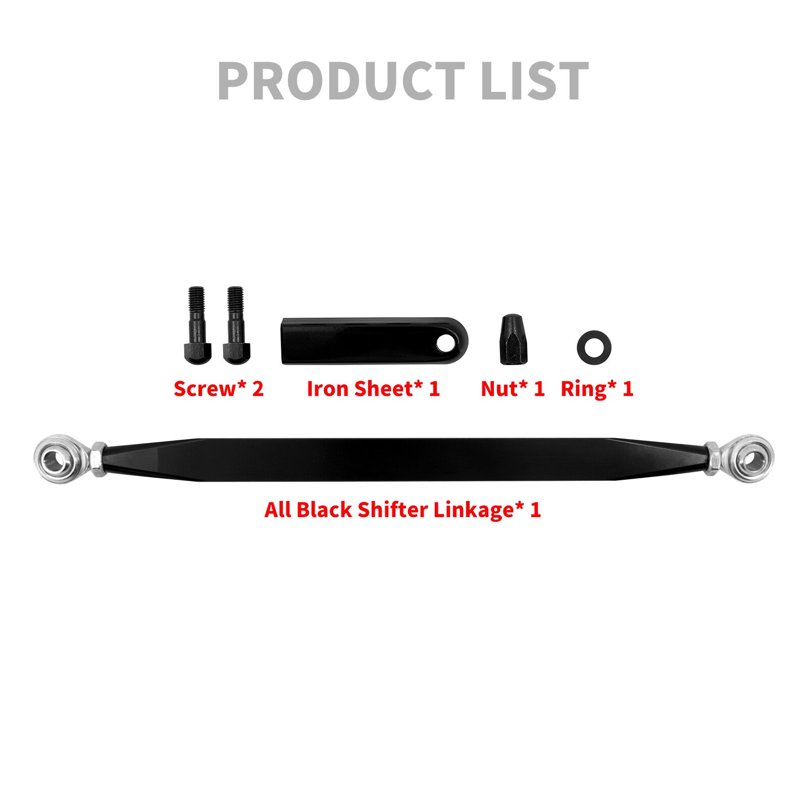 All Black Shifter Shift Linkage Fit for Harley Softail Road King Electra Glide Q