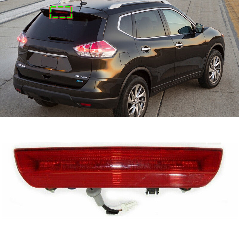 Applicable to for Nissan Rogue 2014, 2015 - 2016: Rear third brake light, high brake light, stop light.