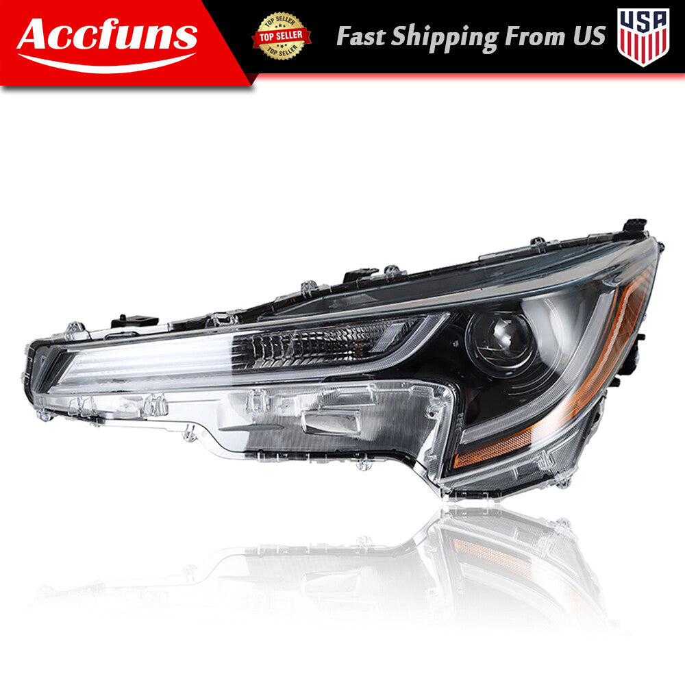 Headlights for 2020-2021 for Corolla L/LE: Headlight Driver/Left Side Transparent - n