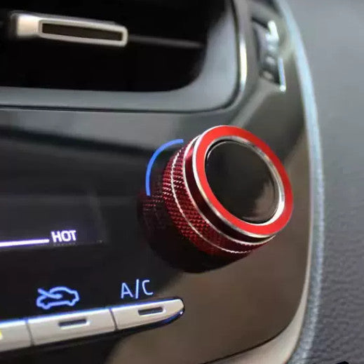 for Corolla Cross 2022-2024 Red Car Air Condition Knob Button Ring Cover v
