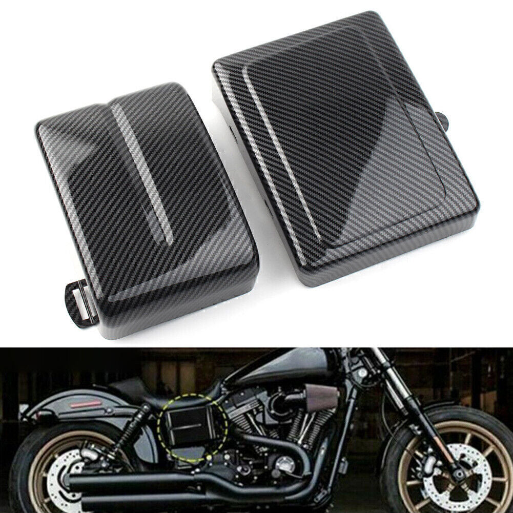 Carbon fiber Battery Side Cover Fairing Fit for Harley Dyna Street Bob FXDB 06-2017