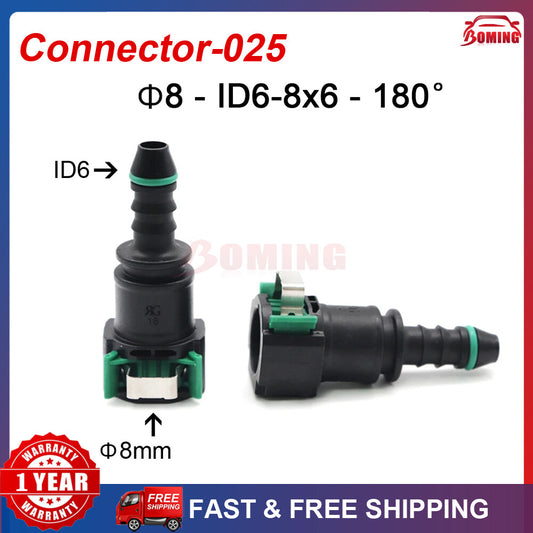 8mm ID6 8x6 180¡ã Brand New Fuel Line Hose Quick Release Female Connector (2 Pieces) Q