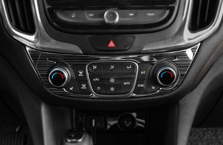 for Chevy Equinox 2018-2023 Black Titanium Center Console AC Switch Button Panel