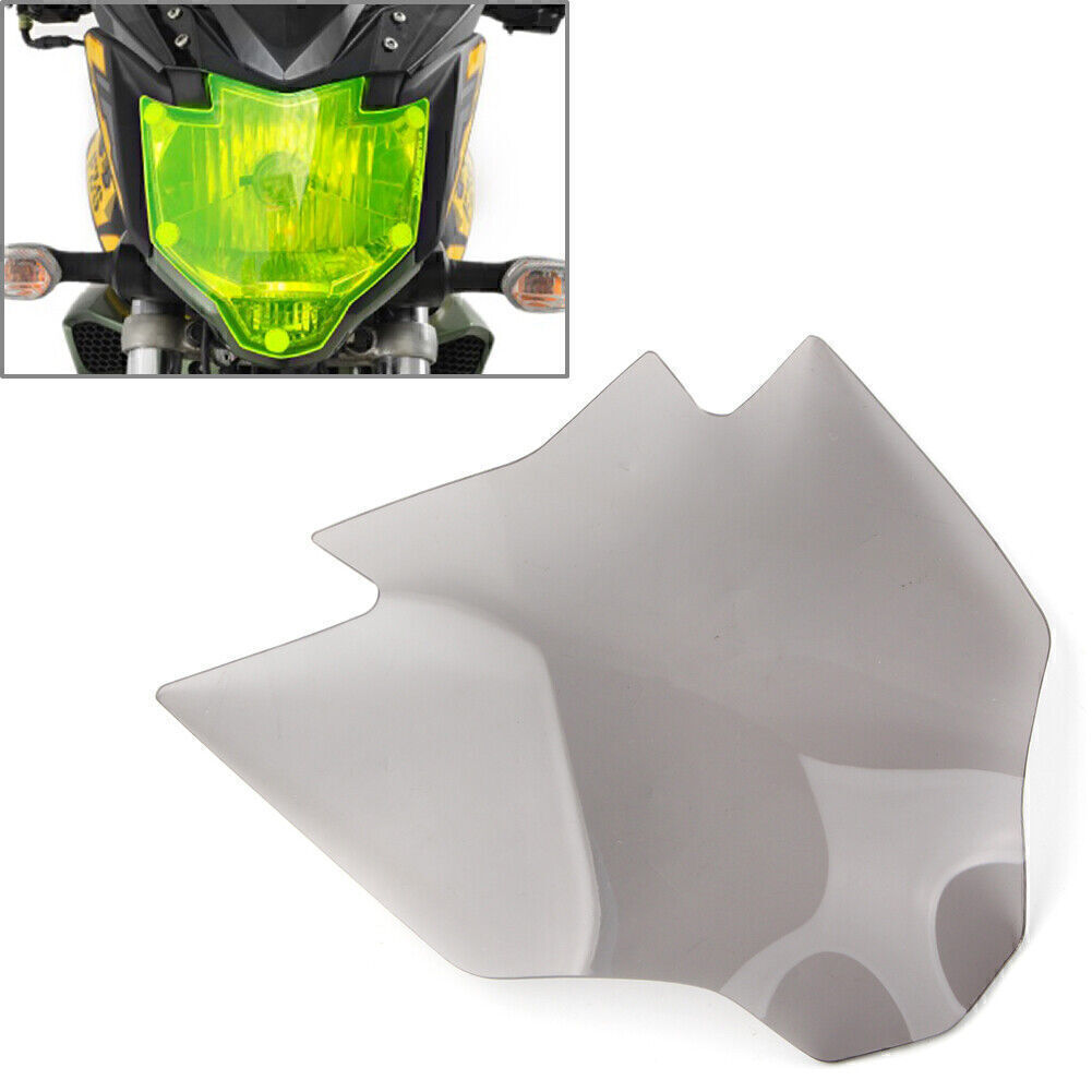 Front Headlight Guard Shield Screen Lens Cover Fit for Yamaha FZ-S 150 2017-19 Grey