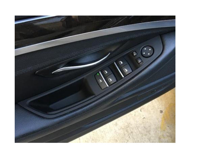 1-Piece Black Front Left Inner Door Handle Embedded Grip Switch Panel for F10 n