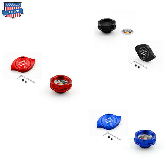 For Power Oil Radiator Cap +Water Cap Cover Fuel Filler Tank Q