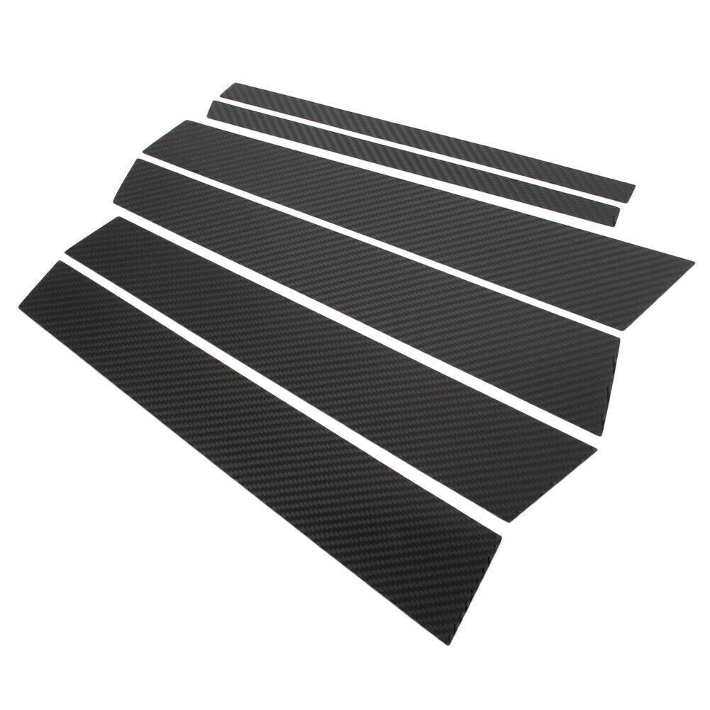 Set Carbon Fiber Car Window B Pillar Trim Cover for BMW 1 Series F20 2012-2016