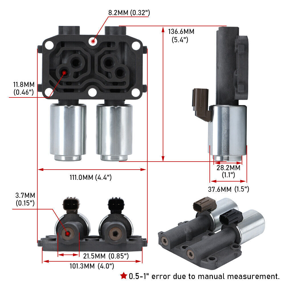 Dual linear solenoid valves for transmissions suitable for Honda Accord, CRV, and for Acura RSX 28260-PRP-014- n