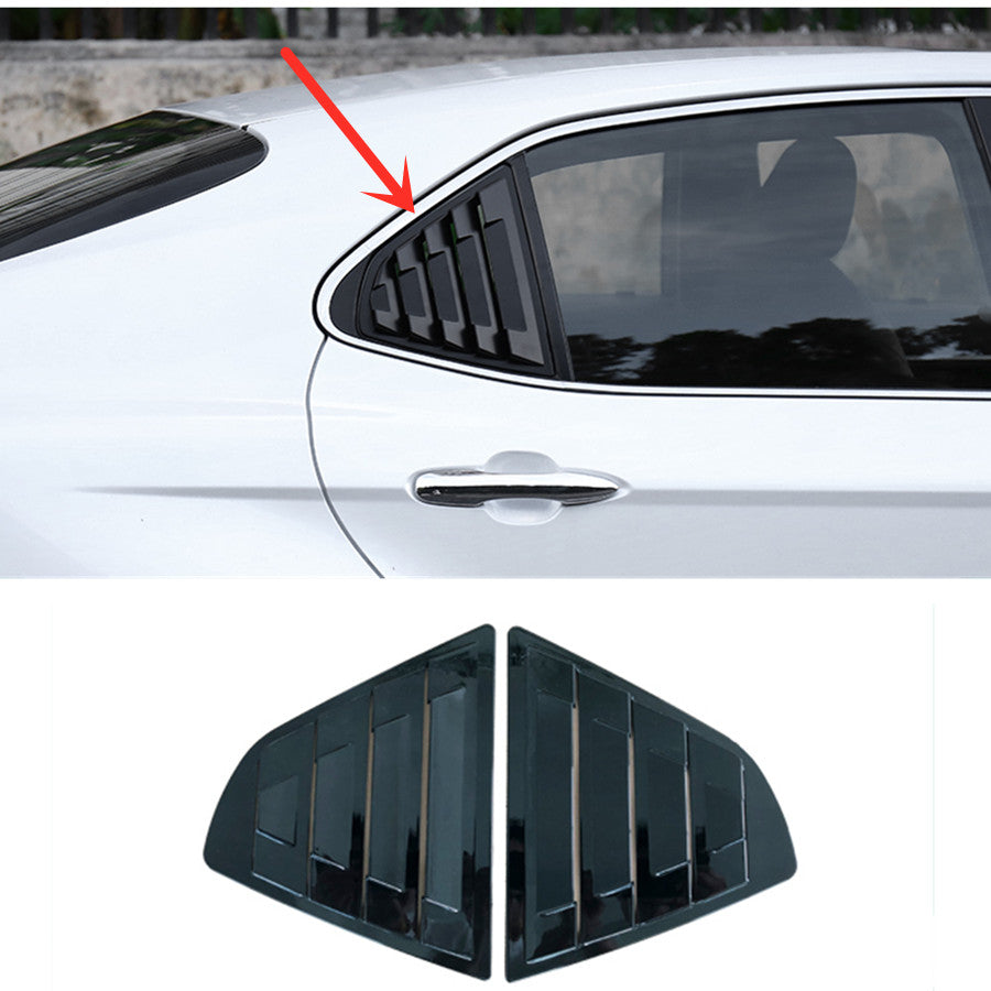 for Camry 2018-2023 Bright Black Vent Window Scoop Louver Trim 2pcs v