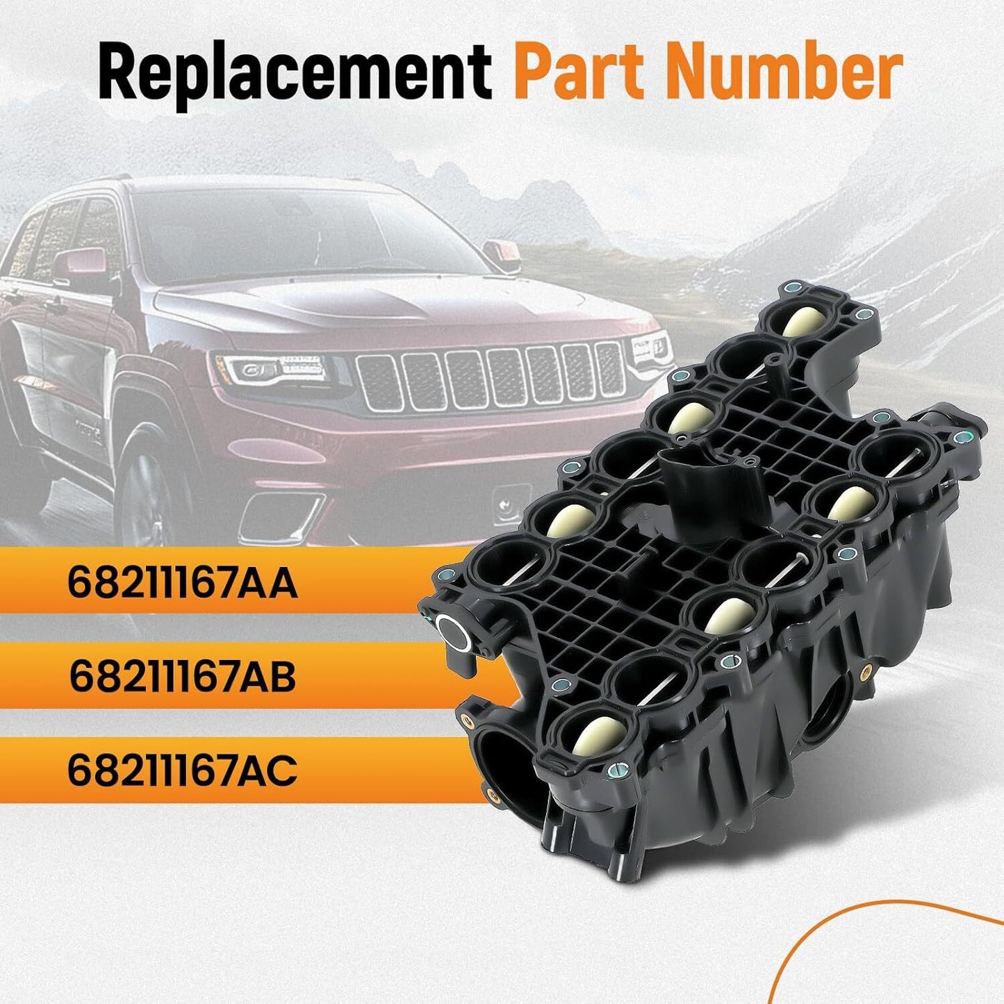 Suitable for 2014-18 for Ram 1500 3.0L V6 Diesel 68211206AA Intake Manifold with O-Control Model Q