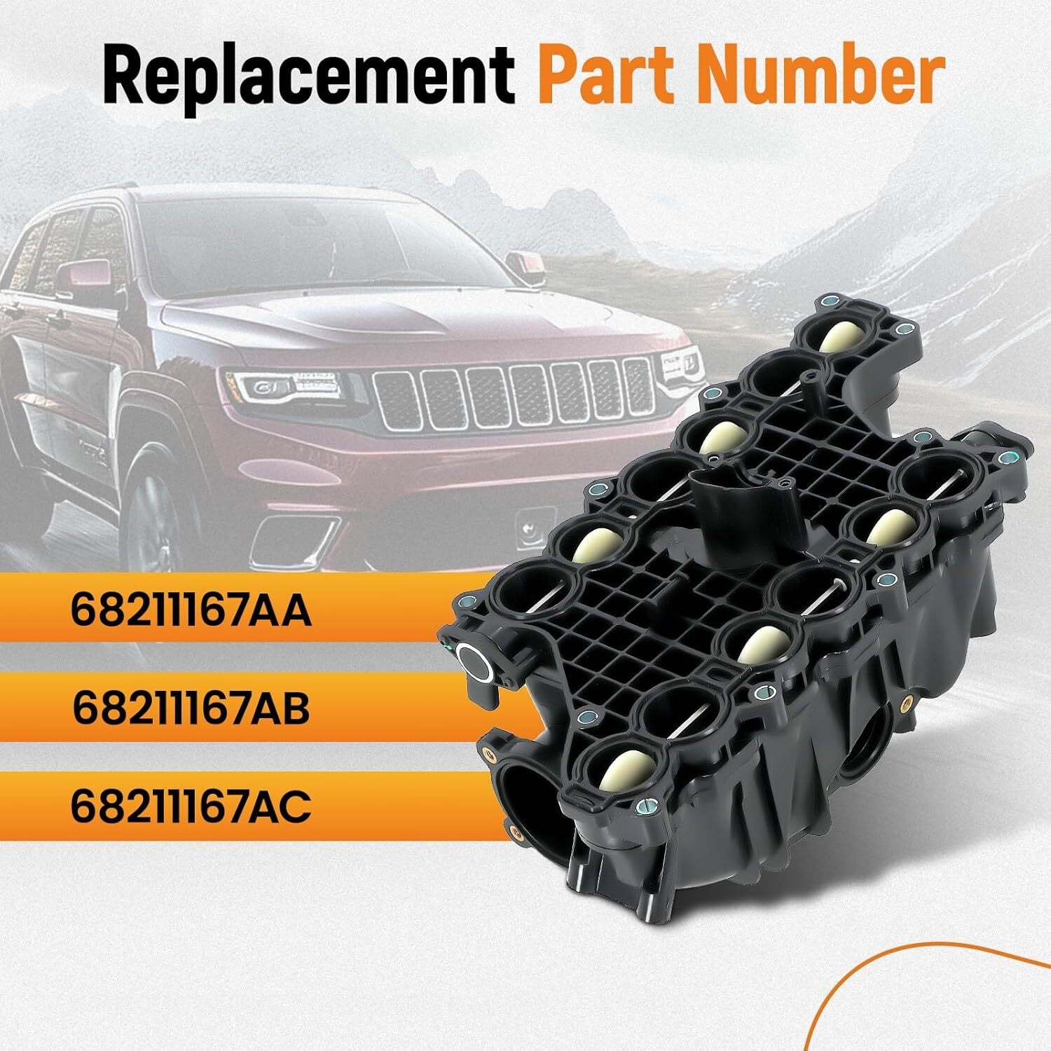 Suitable for 2014-18 for Ram 1500 3.0L V6 Diesel 68211206AA Intake Manifold with O-Control Model Q