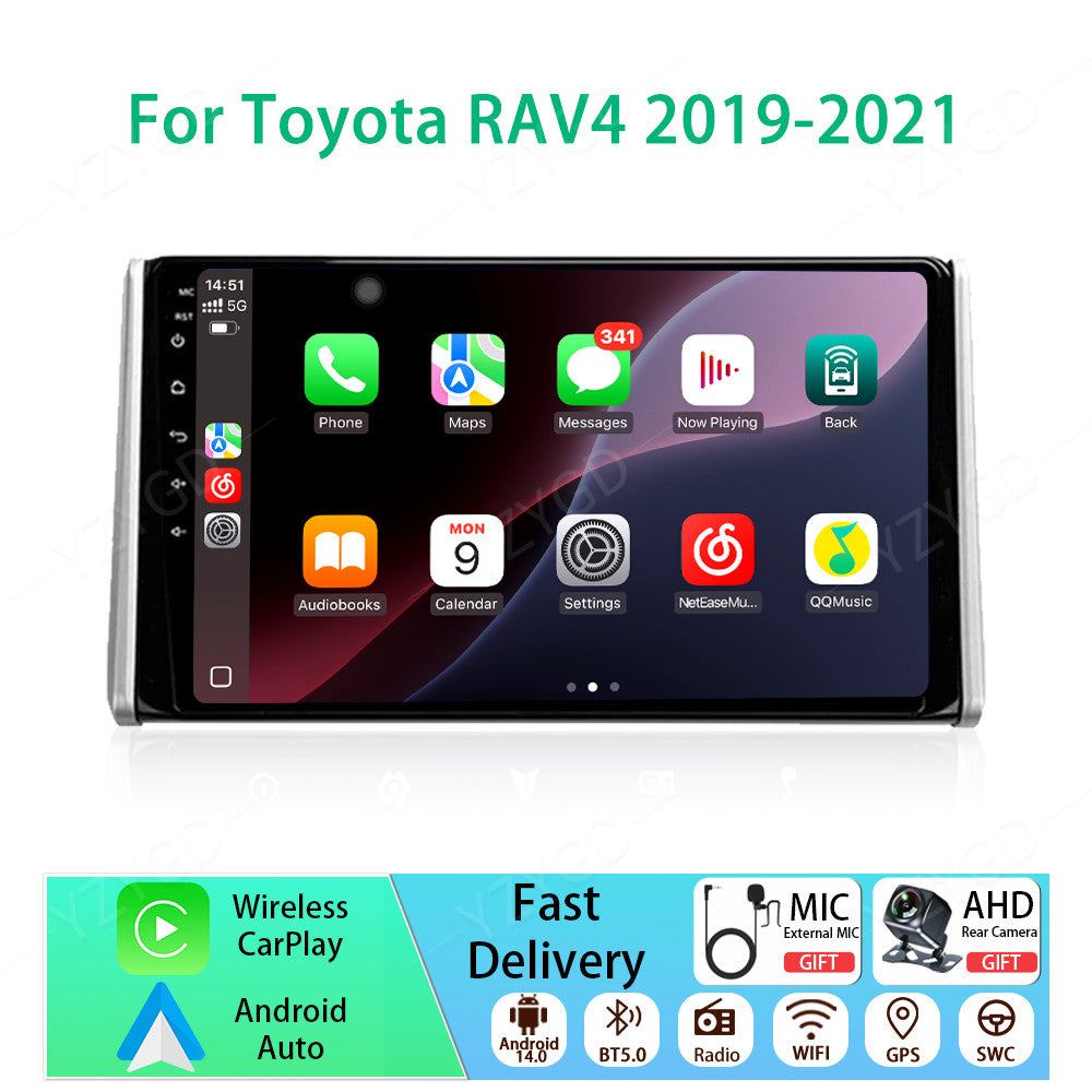 for Toyota RAV4 2019-2021 CarPlay Car Stereo Radio Android Multimedia GPS Screen