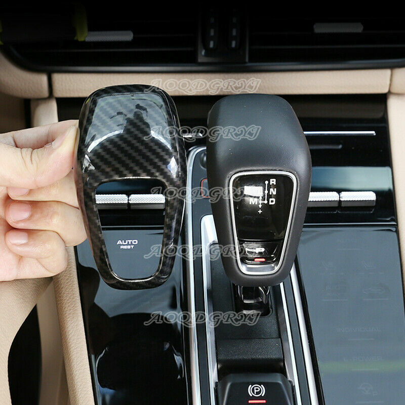 Carbon Fiber Gear Shift Knob Cover Moulding Trim for Porsche for Cayenne 2019-2023