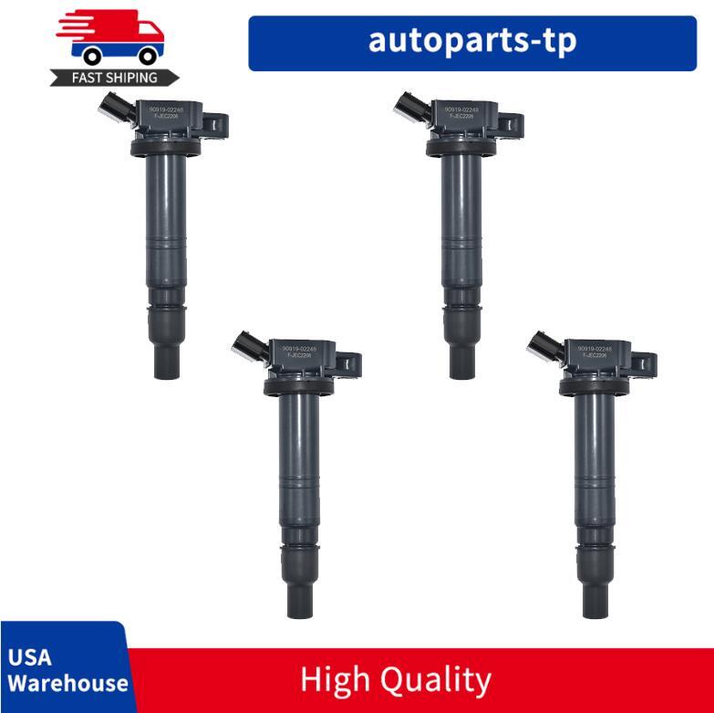 4 Ignition Coils 90919-02248 673-1308 for Toyota 4Runner V6 4.0L for Corolla