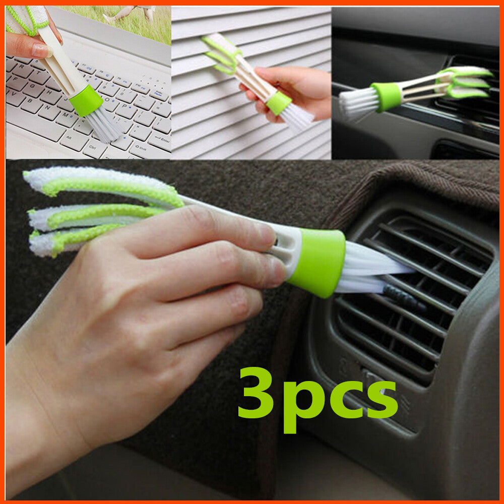 3-Pack Car Cleaning Brushes, Air Conditioning Ventilation Blinds Cleaner - n