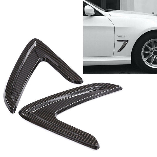 Carbon Look Fender Side Air Vent Outlet Cover Trim for BMW 3 Series F30 2013-18