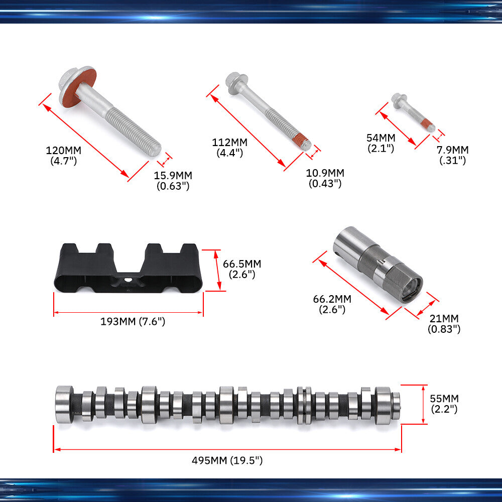 MLS Gasket Kit For 07-14 for Chevy Tahoe 5.3L Set AFM Camshaft normal roller lifters