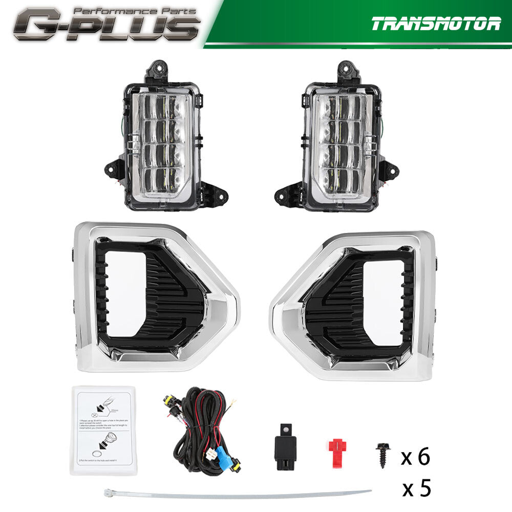 Suitable for 2019-2021 for Gmc for Sierra 1500 Denali Switchback LED fog lights+switch+baffle- v