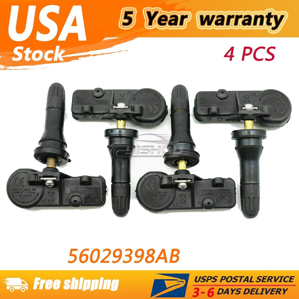 4PCS 56029398AB for Chrysler for Dodge for Jeep for Ram TPMS Tire Pressure Sensor Q