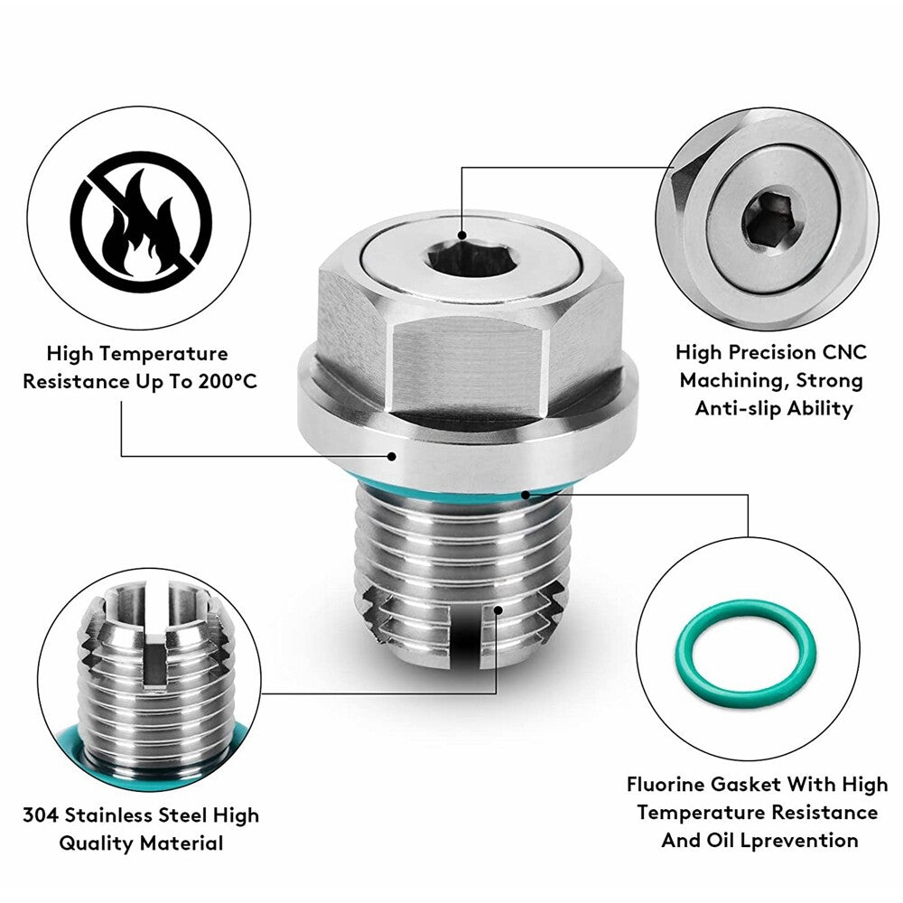 M14.1x1.5, 15 mm extra-large back-type oil drain plug self-tapping frying pan thread repair - n