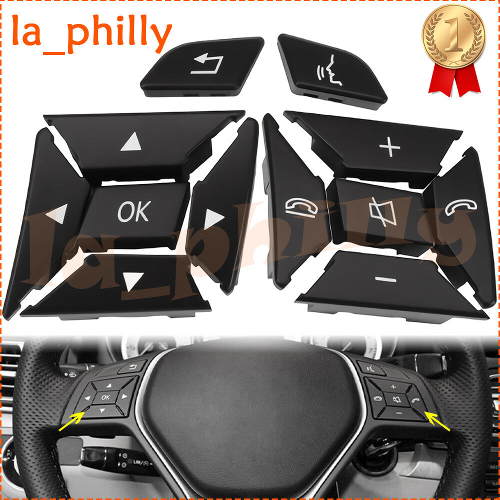 LHRH Steering Wheel Control Switch Cover Black for Mercedes for Benz C Class W204