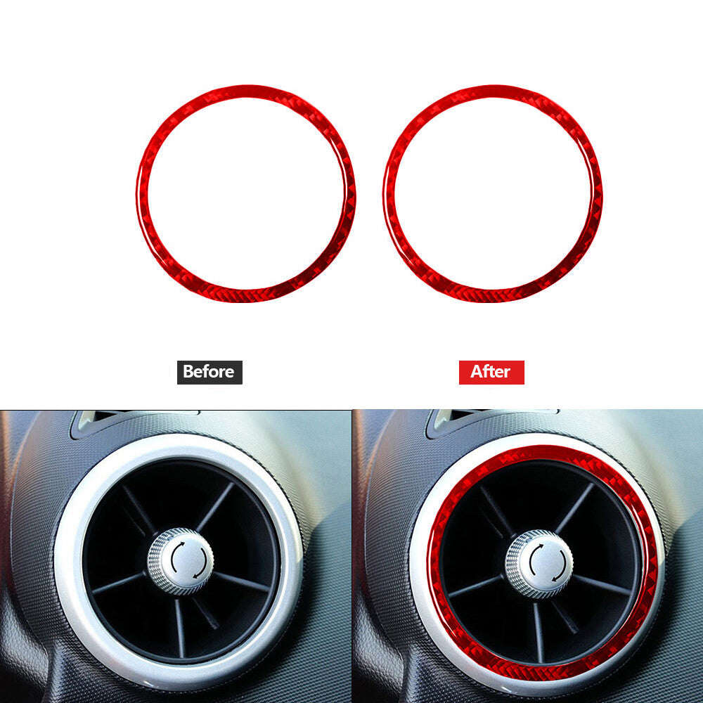 2X Gear Shift Side Trim Strip Cover Carbon Fiber for CADILLAC CTS SPORT 2008-UP v