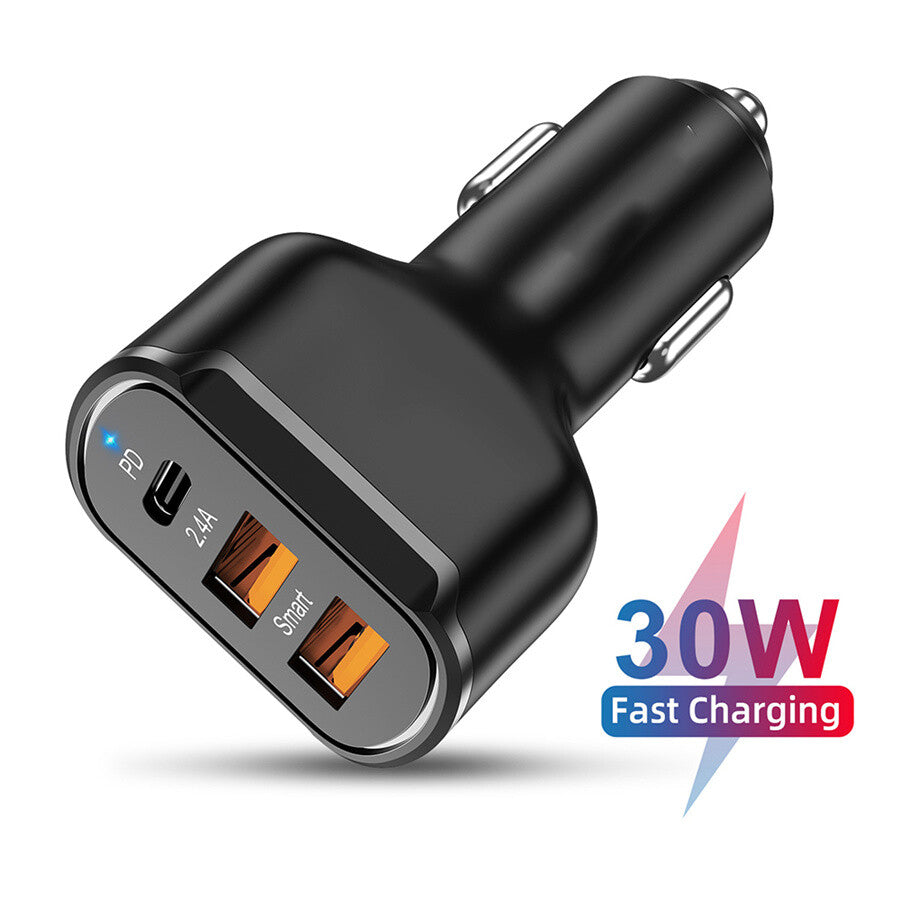 Dual USB Car Charger Adapter 30W Phone Fast Charging For Apple iPhone 13 14 15