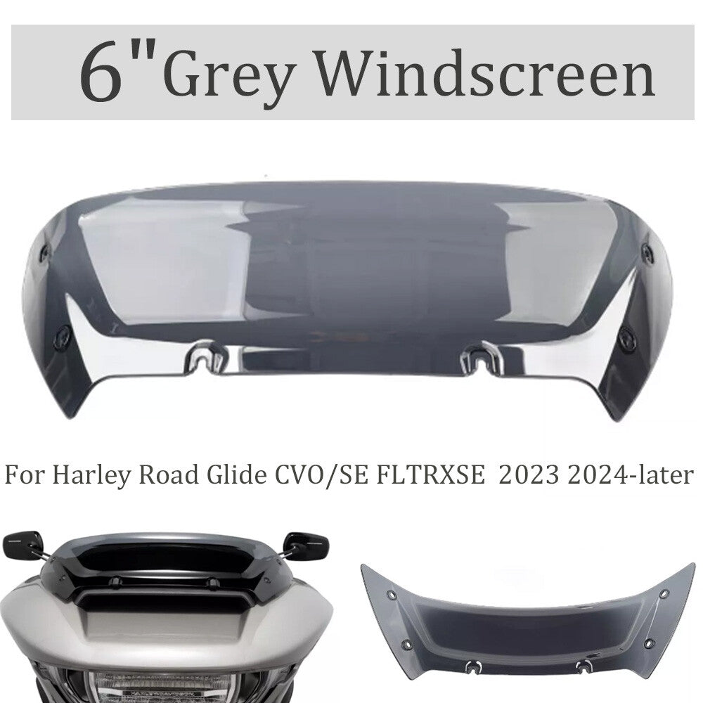 Suitable for Harley 2023/2024 Road Glide CVO/SE FLTRXSE windshield 6' Grey - n