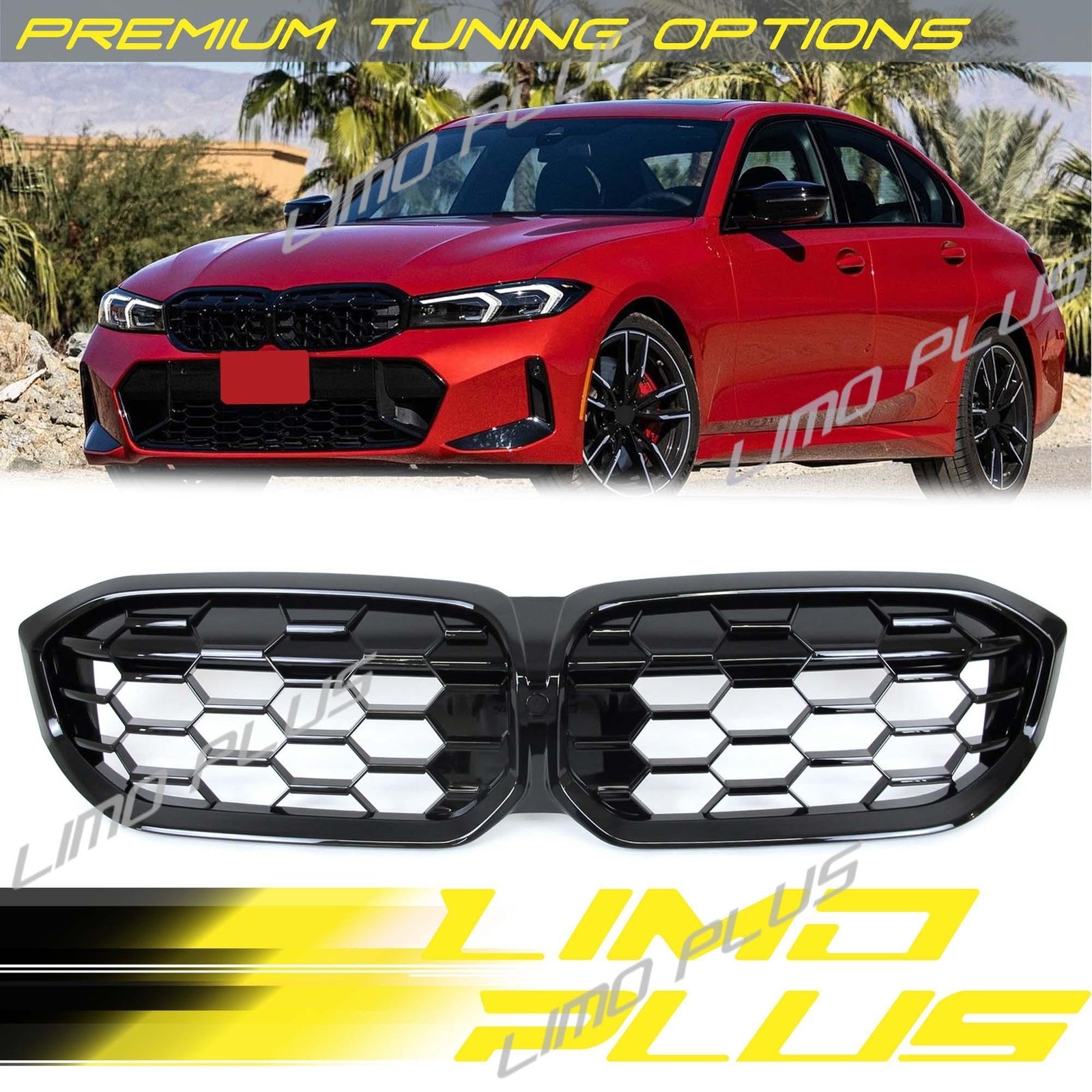 Gloss Black Front Kidney Grille for G20 320i 330i M340i 2023-2024 v