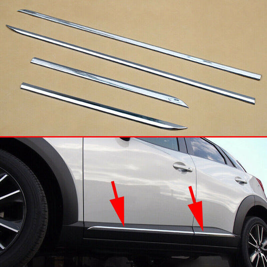 for Mazda CX-3 CX3 16-2021 Chrome Body Side Door Molding Line Molding Cover Trim