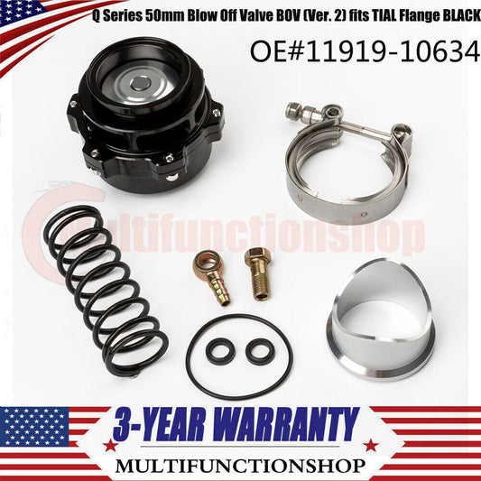 Q Series 50mm Blow Off Valve BOV (Ver. 2) fits For TIAL Flange BLACK