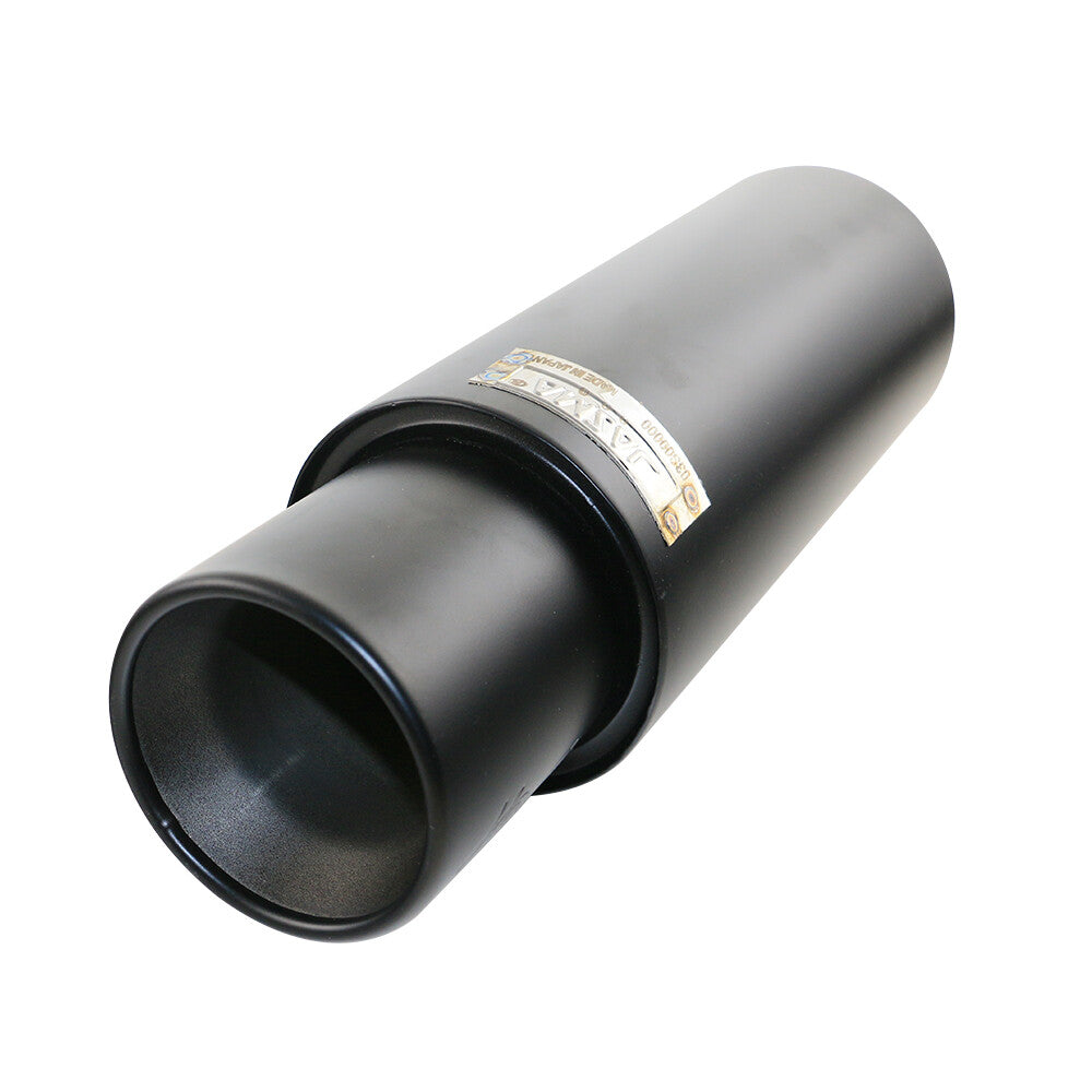 2 ID 4 OD High Flow Spray Black 5 Body Rear Racing Exhaust Muffler Tip Roll
