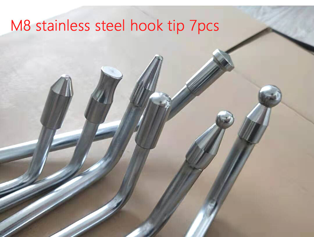 M8 Stainless Car Puller Push Rods Replace Head Adapter Dent Removal Repair Tool v