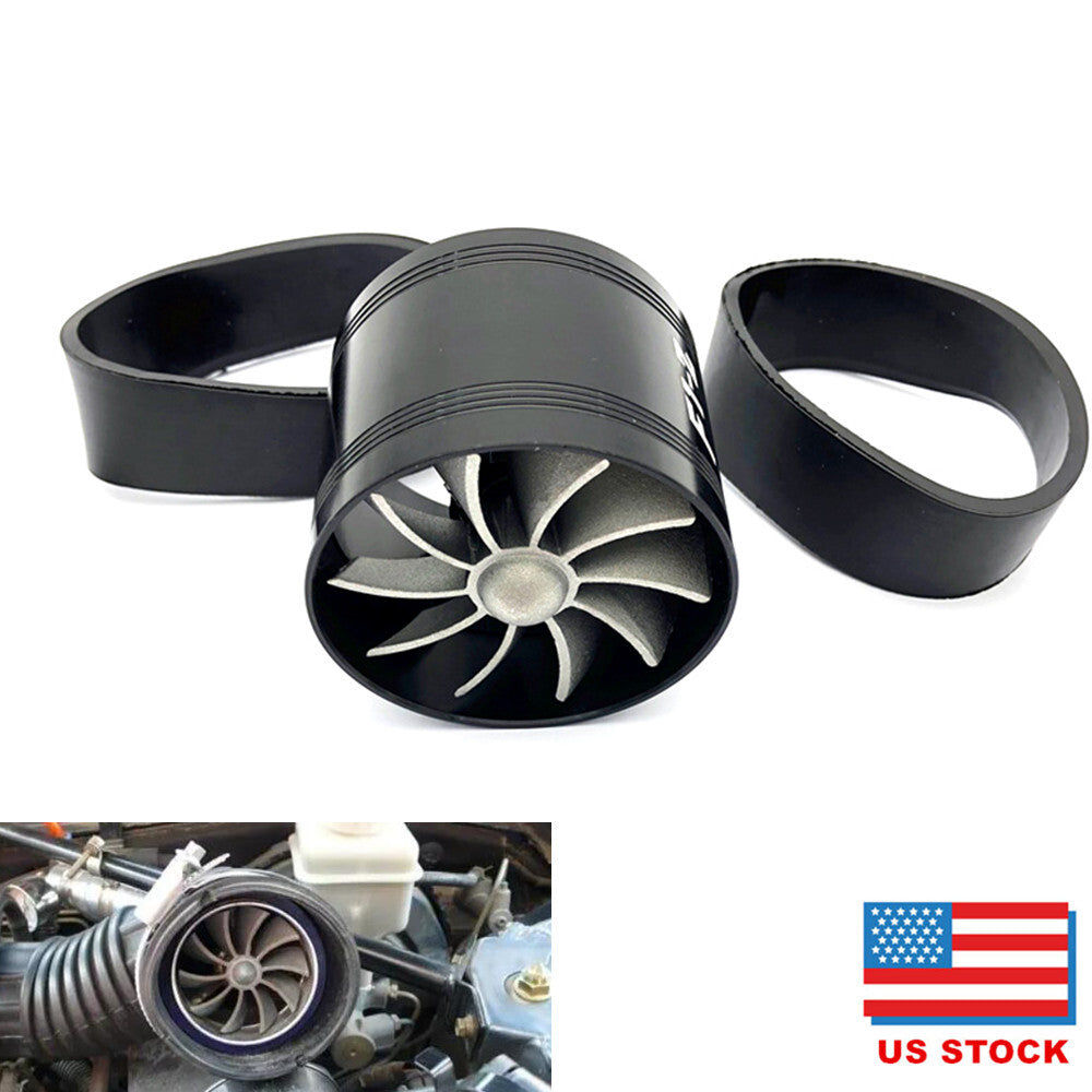 Automotive intake turbocharger, single fan engine fuel turbo economizer with cover, 2.5-2.9- n