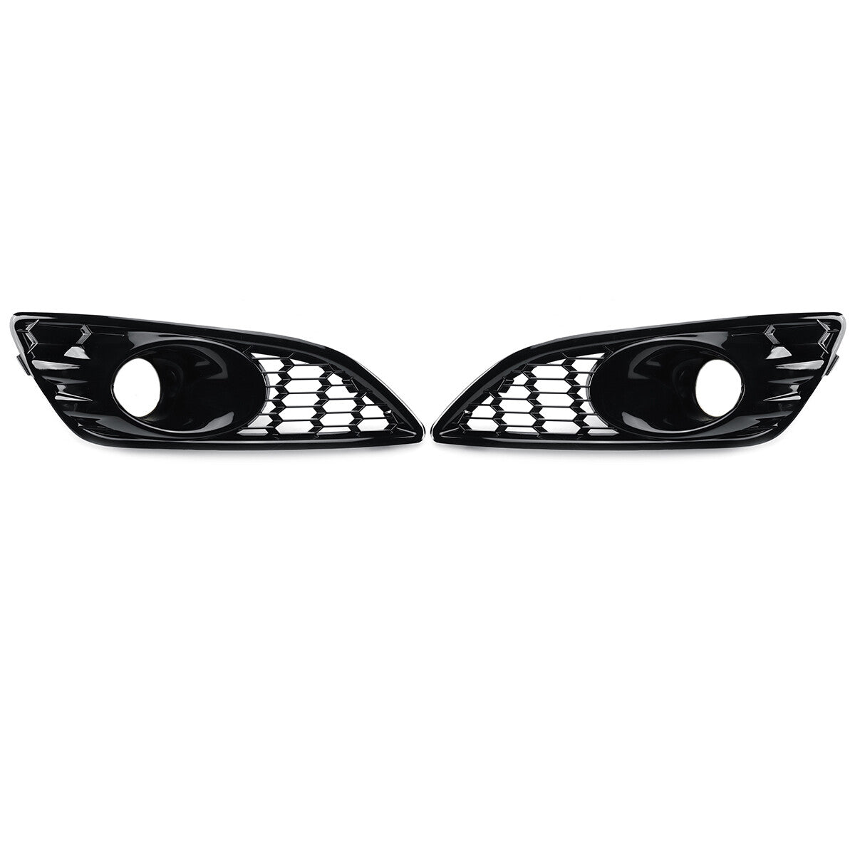 Honeycomb gloss black front fog light cover grille for Ford Fiesta MK7 Zetec S