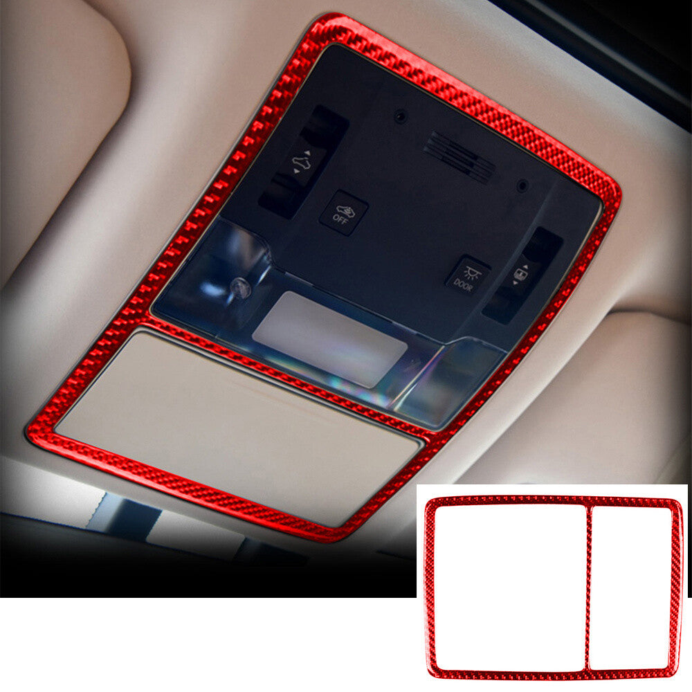 Red Carbon Fiber Front Reading Light Cover for Lexus RX300 270 200T 450H 2016-19