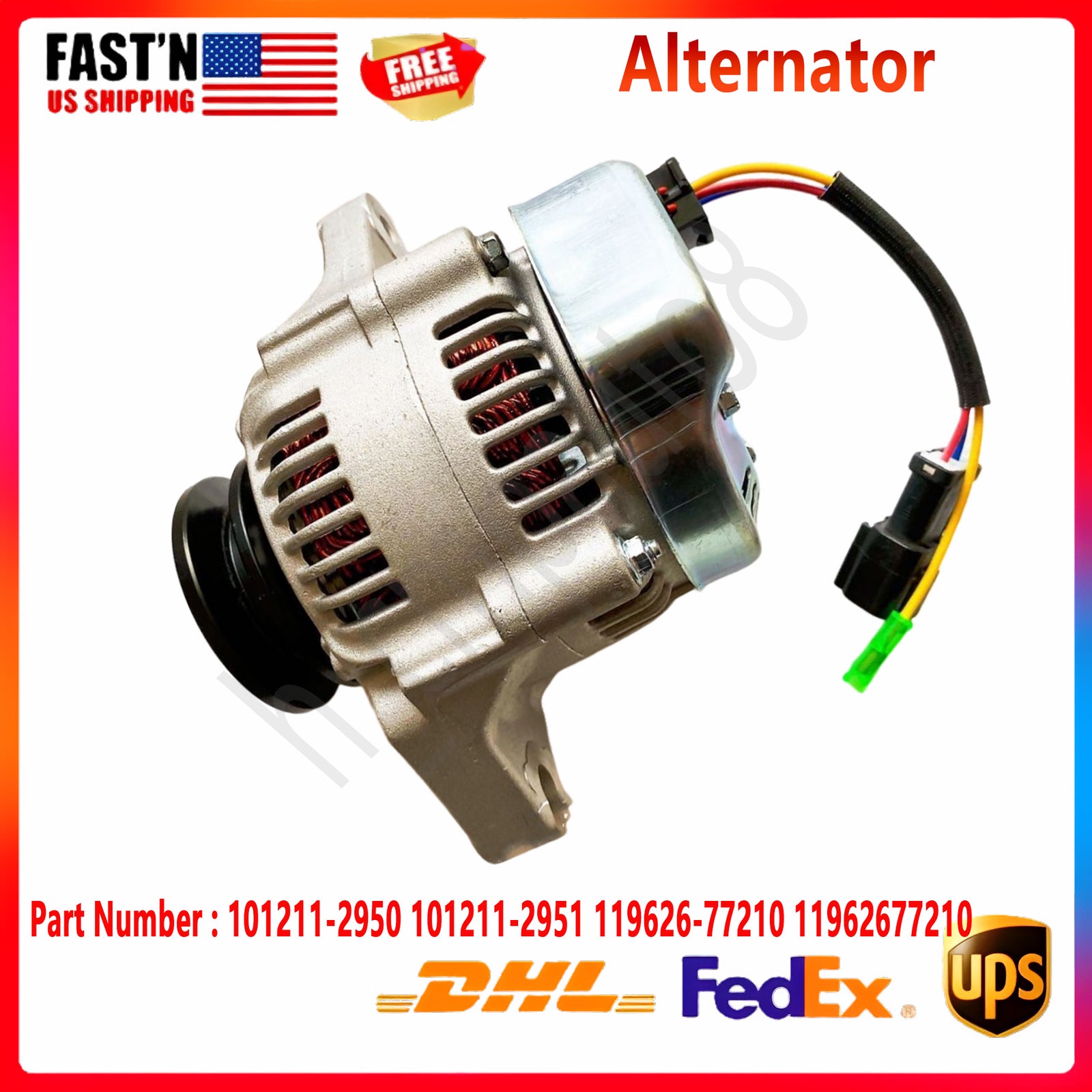 NEW 55A Generator 119626-77210 11962677210 for YANMAR 101211-2950 101211-2951