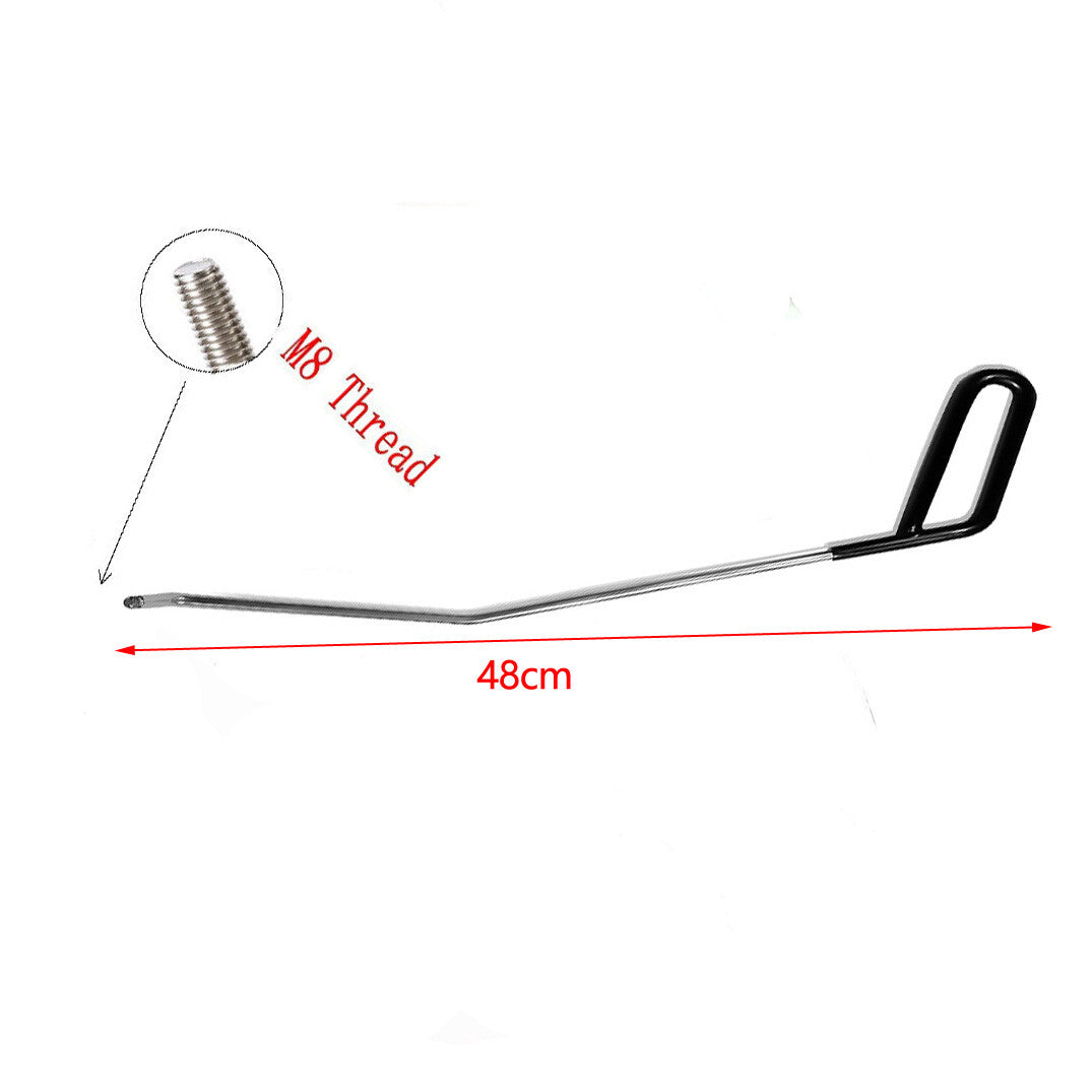 Paintless Dent Removal Rods Tools Hook Tools Push Rod with 9 Tap Heads v