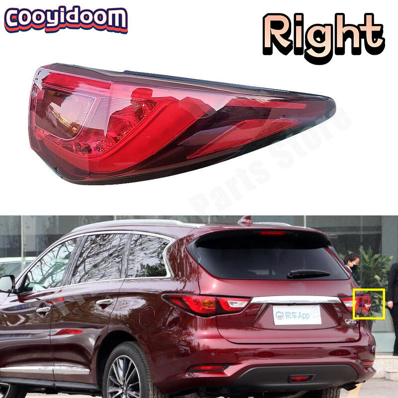 LED taillights and rear turn signals on the right side are applicable to the for Infiniti QX60 2016-2020.