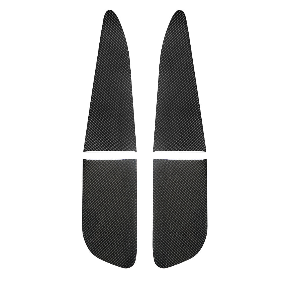 12pcs Carbon Fiber Interior Door Handle Cover Trim For Taycan 2019-2022 v