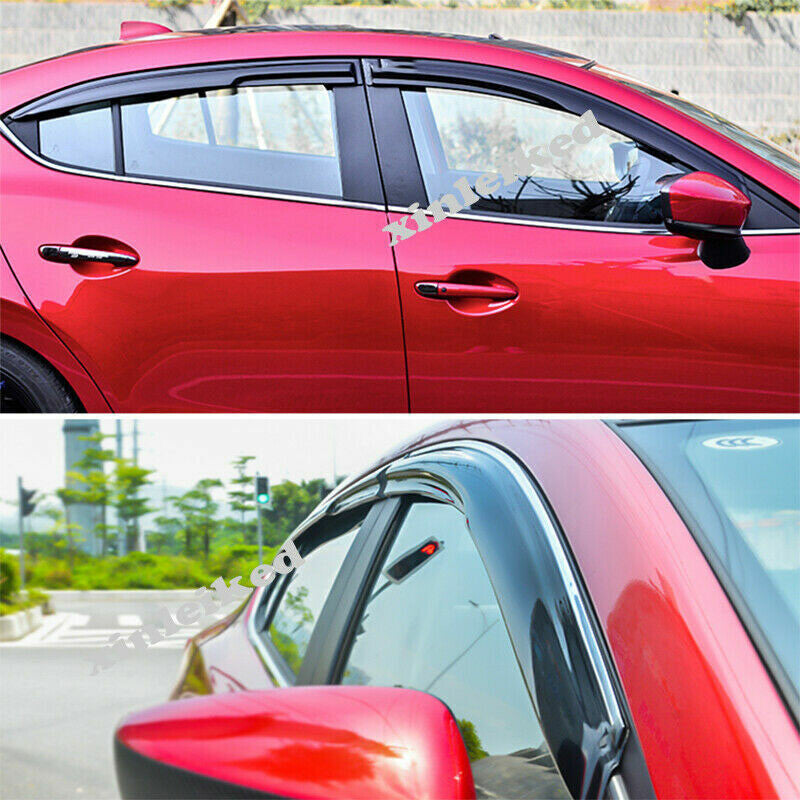 for Mazda 3 Axela 2014-18 Window Visor Rain Guard Deflector Sun Shield Shade Set