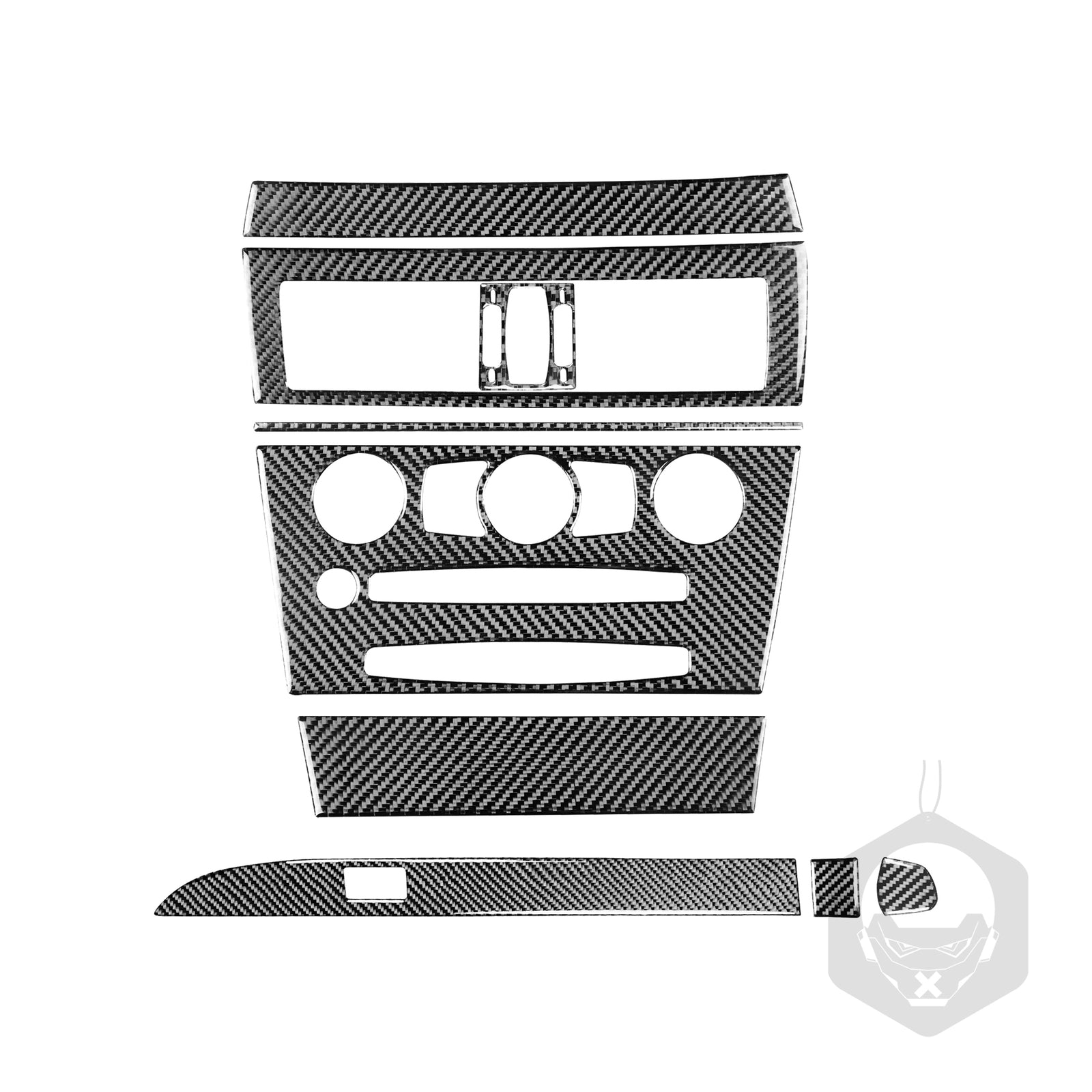 Red Carbon Fiber CD Panel Outer Frame Decorative Cover Trim For X3 2004-2010 v