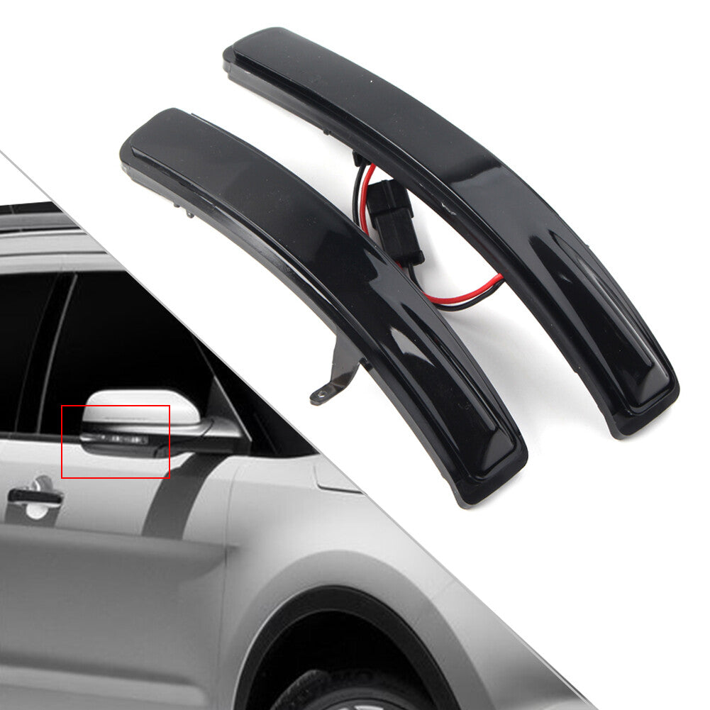 Pair Side Mirror Dynamic Turn Signal Sequential Light for Ford Explorer 11-19