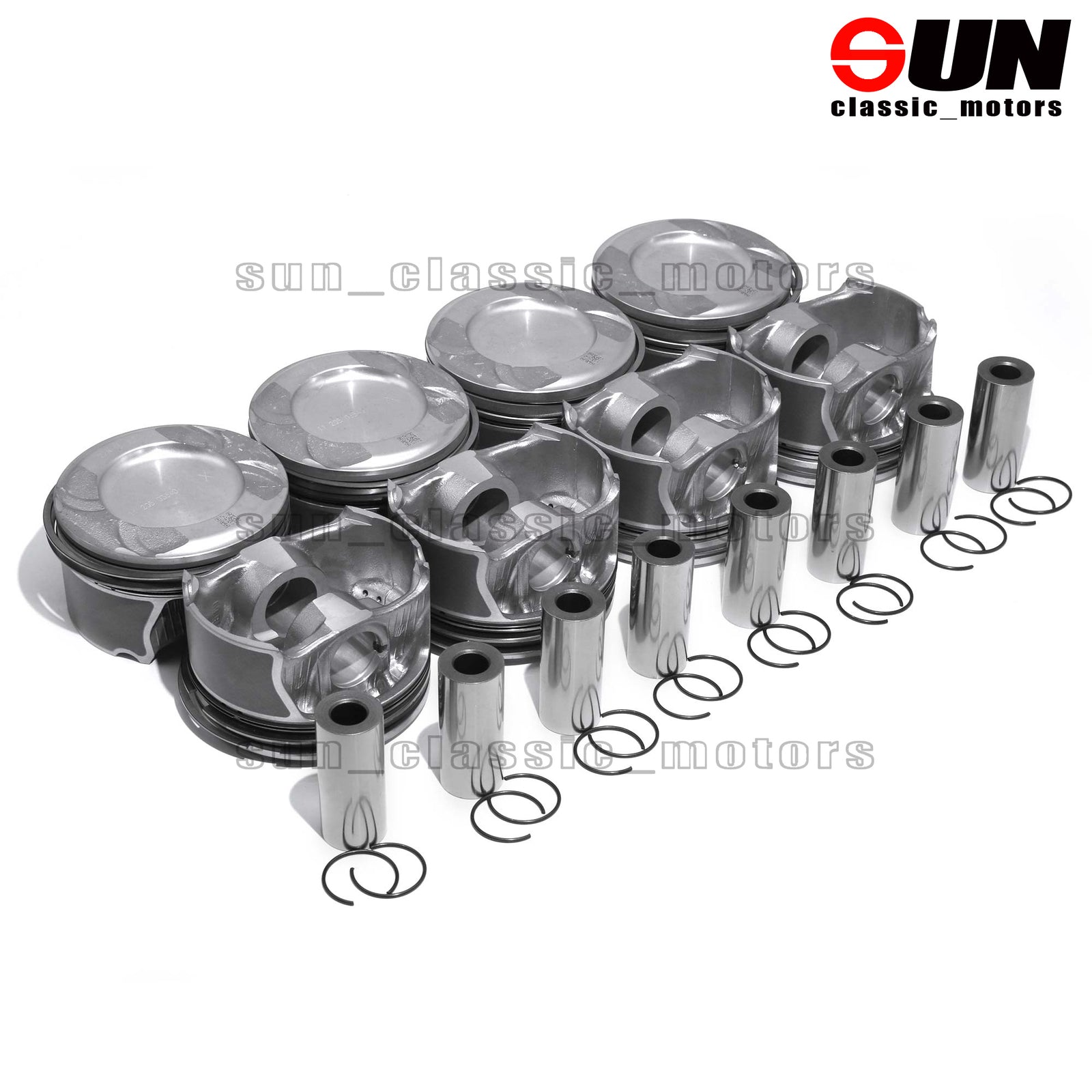 STD 8-Piece Piston Ring Set for GL500 S500 X166 W221 M278 4.6T 4.7T