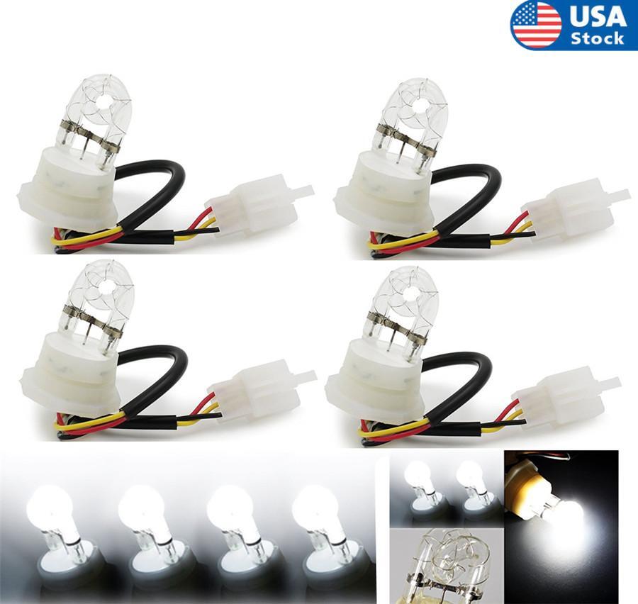 4PCS White HID Hide-A-Way Flash Strobe Spare Replacement Bulbs Tube Light DC12V Q