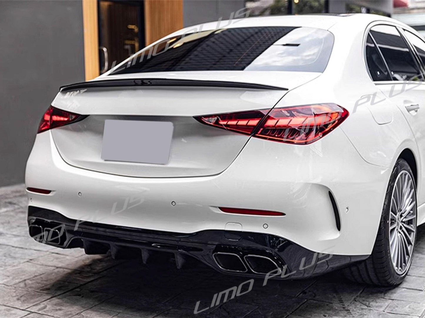 Chrome Exhaust Tips for Mercedes C-Class W205 C63 C63S AMG 2019-2021 Q