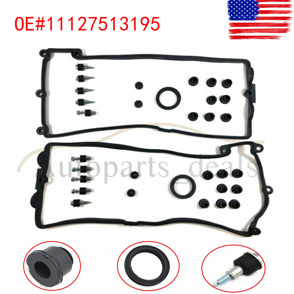 Left + Right Valve Cover Washer Kit for BMW E60, E63, E64, E70, X5 4.4i, N62 4.8i (Brand New)