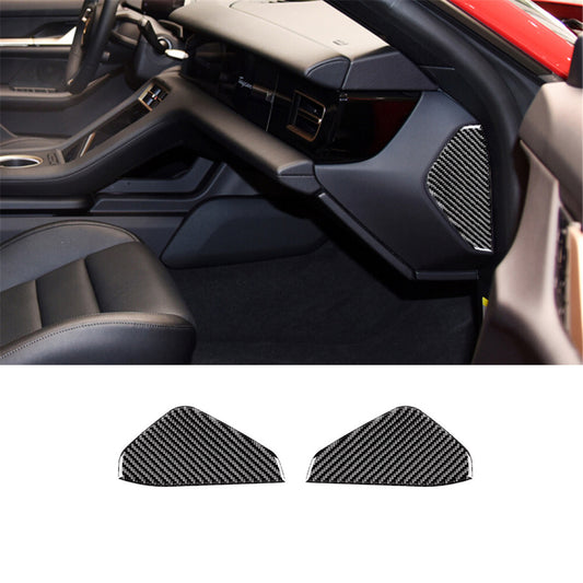 Carbon Fiber Door Anti-Collision Cushion Cover Trim for Porsche Taycan 2019-2022